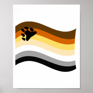 Poster Drapeau ondoyant de la fierté des ours