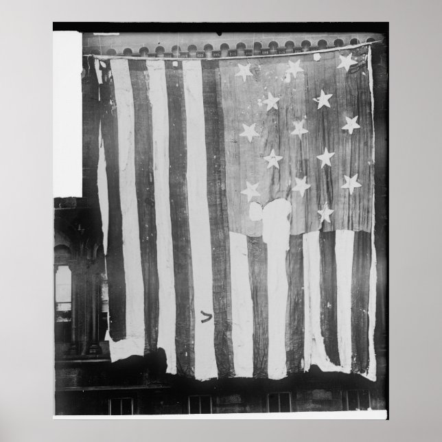 Poster Drapeau original de la bannière étoilée 15 étoiles (Devant)