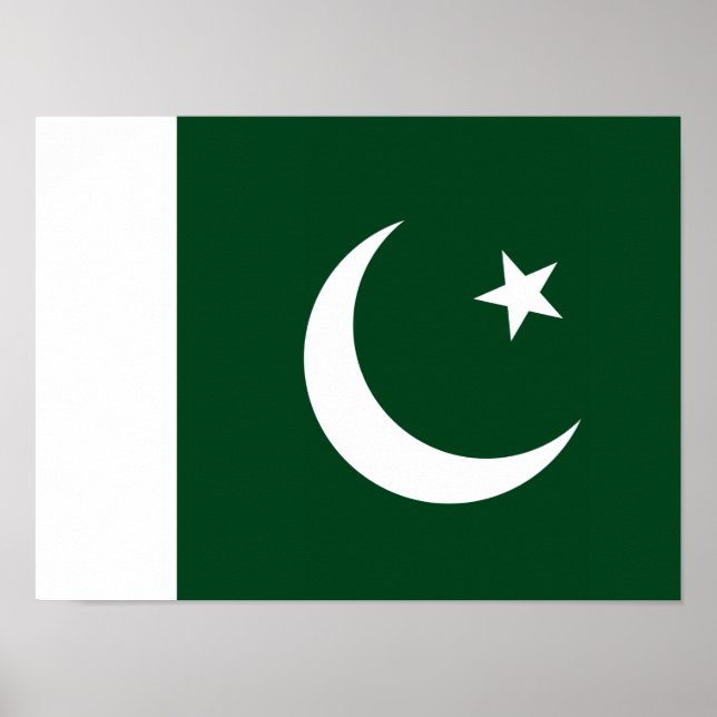 Poster Drapeau pakistanais (Devant)