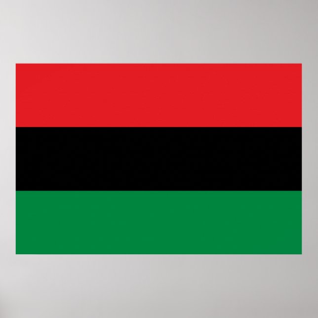 Poster Drapeau panafricain de l'UNIA (Devant)