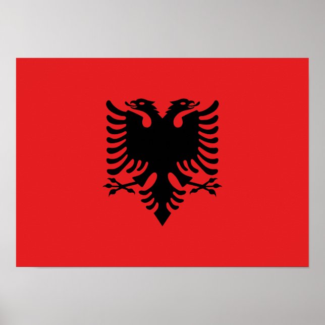 Poster Drapeau patriotique albanais (Devant)