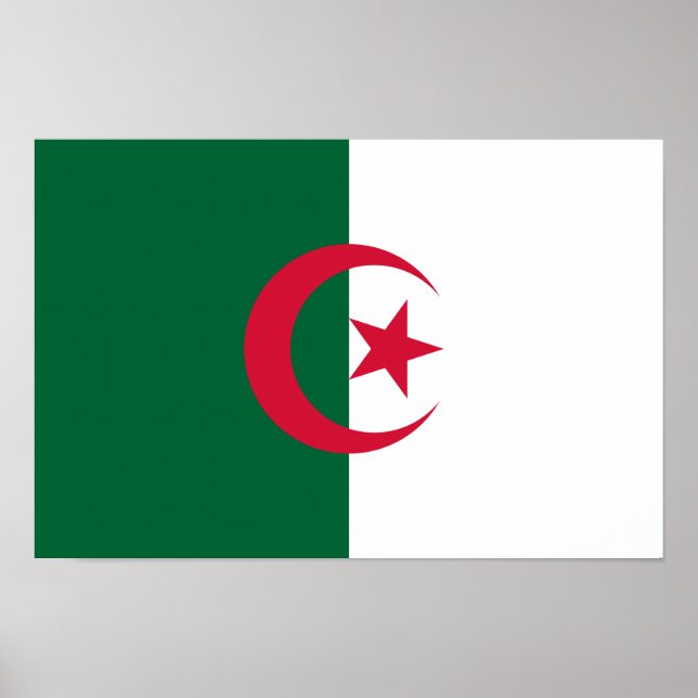 Poster Drapeau patriotique algérien (Devant)