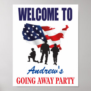Poster Drapeau Patriotique Américain moderne s'effondre P