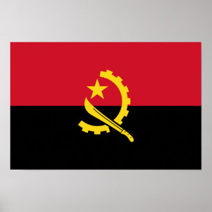 Poster Drapeau patriotique angolais