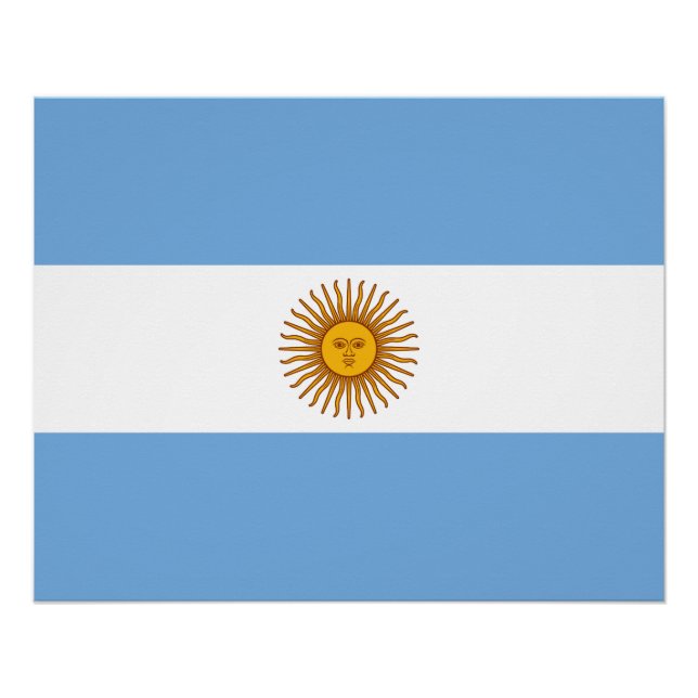 Poster Drapeau patriotique argentin (Devant)