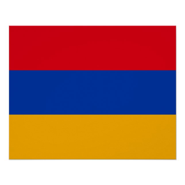 Poster Drapeau patriotique arménien (Devant)