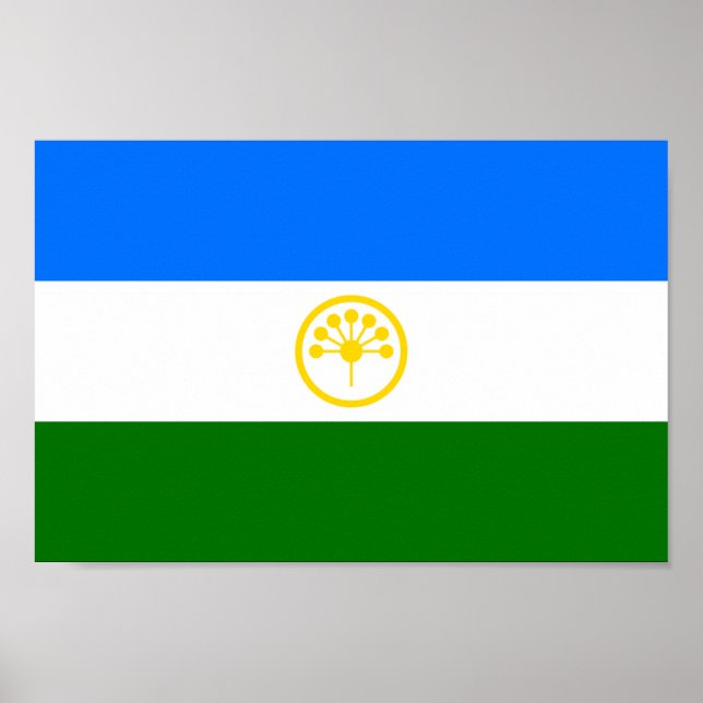Poster Drapeau patriotique Bachkortostan (Devant)