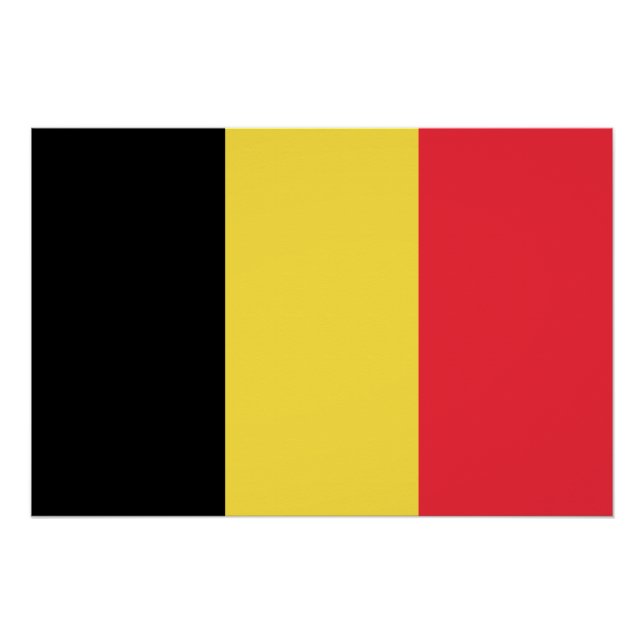 Poster Drapeau patriotique belge (Devant)