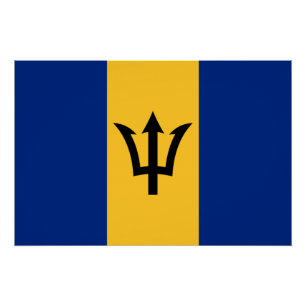 Poster Drapeau patriotique de la Barbade