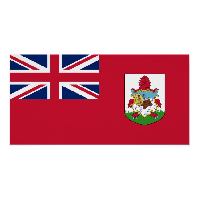 Poster Drapeau patriotique des Bermudes (Devant)