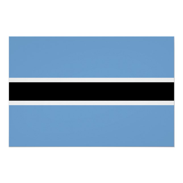 Poster Drapeau patriotique du Botswana (Devant)