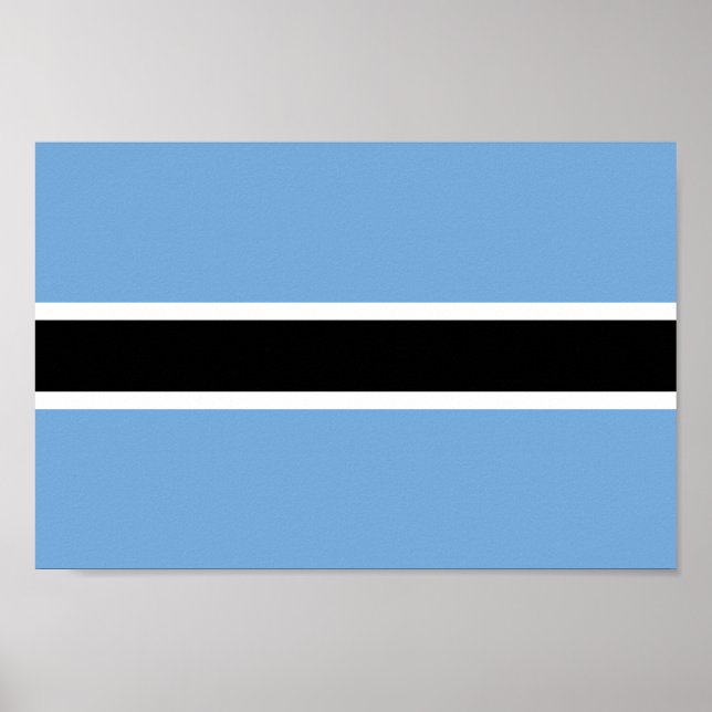 Poster Drapeau patriotique du Botswana (Devant)