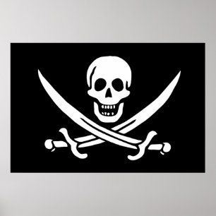 Poster Drapeau Pirate Jolly Roger