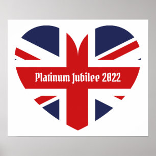 Poster Drapeau Platinum Jubilee 2022/Angleterre