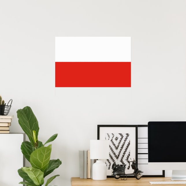 Poster Drapeau polonais (Bureau à domicile)