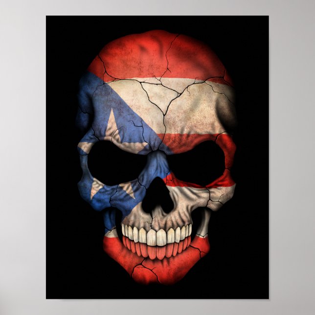 Poster Drapeau porto-ricain personnalisable (Devant)