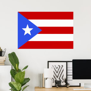 Poster Drapeau Porto Rico