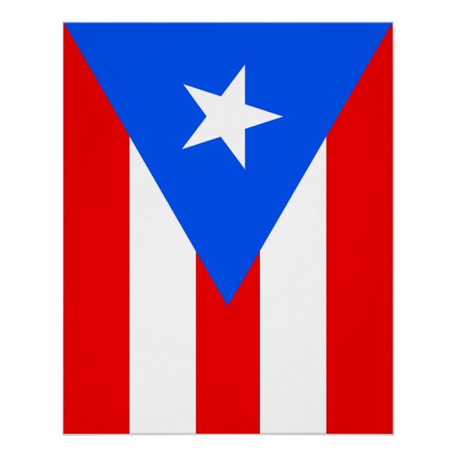 Poster Drapeau Porto Rico (Devant)