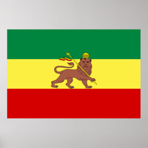 Poster Drapeau rastafarien (Rastafarianisme) (Rasta)