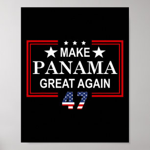 Poster Drapeau Rendons sa grandeur au Panama 
