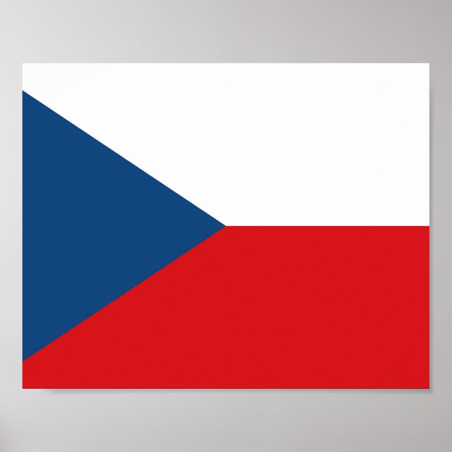 Poster Drapeau République tchèque (Devant)
