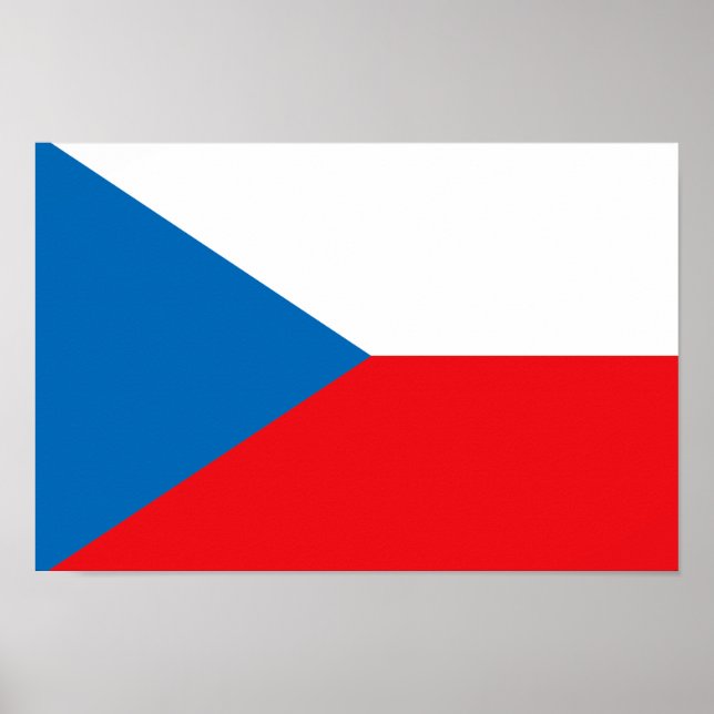 Poster Drapeau République tchèque (Devant)