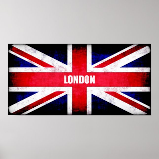 Poster Drapeau rétro Angleterre / Union Jack (Devant)