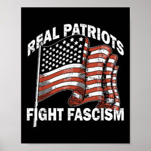 Poster Drapeau Rétro Usa Drôle De Véritables Patriotes Se