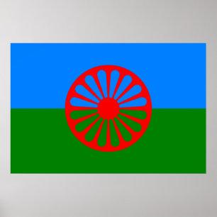 Poster Drapeau romani