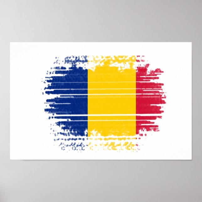Poster Drapeau roumain (Devant)