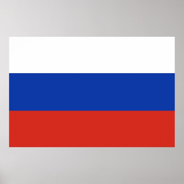 Poster Drapeau Russie tricolore  (Devant)