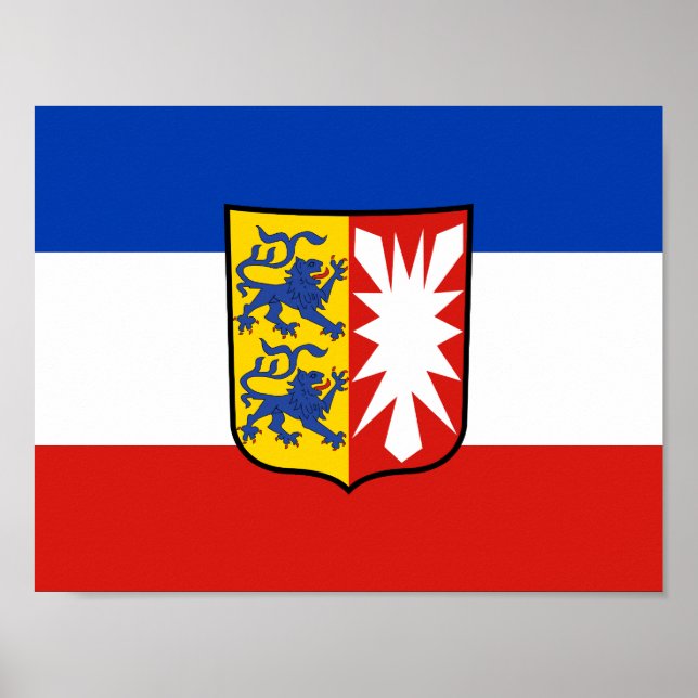 Poster Drapeau Schleswig-Holstein (Devant)