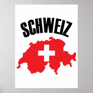 Poster Drapeau Schweiz Suisse