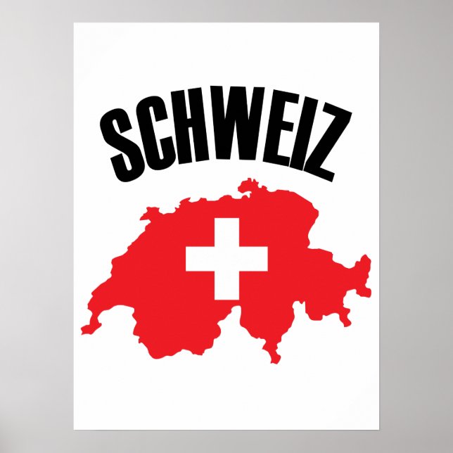 Poster Drapeau Schweiz Suisse (Devant)