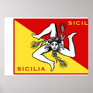 Poster Drapeau sicilien