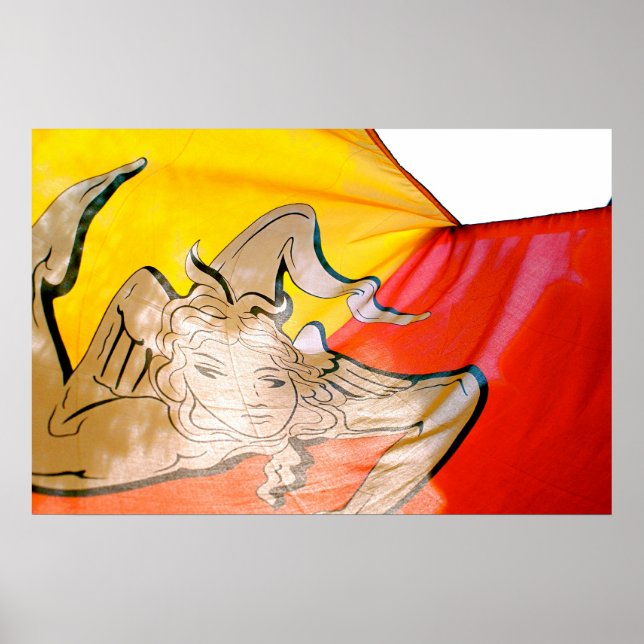 Poster Drapeau sicilien (Devant)