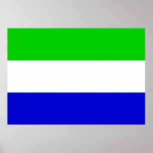 Poster Drapeau Sierra Leone