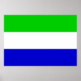 Poster Drapeau Sierra Leone