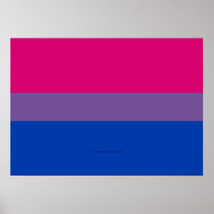 Poster Drapeau SlipperyJoe's Bisexual Pride lavande-rose