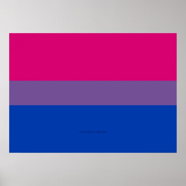 Poster Drapeau SlipperyJoe's Bisexual Pride lavande-rose (Devant)