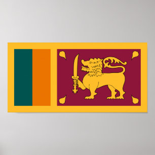 Poster Drapeau Sri Lanka