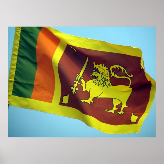 Poster drapeau sri lanka (Devant)