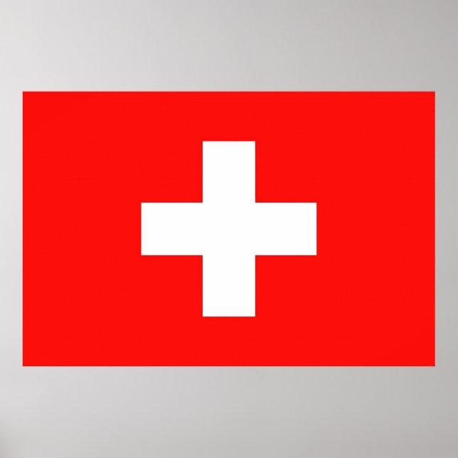 Poster Drapeau Suisse (Devant)