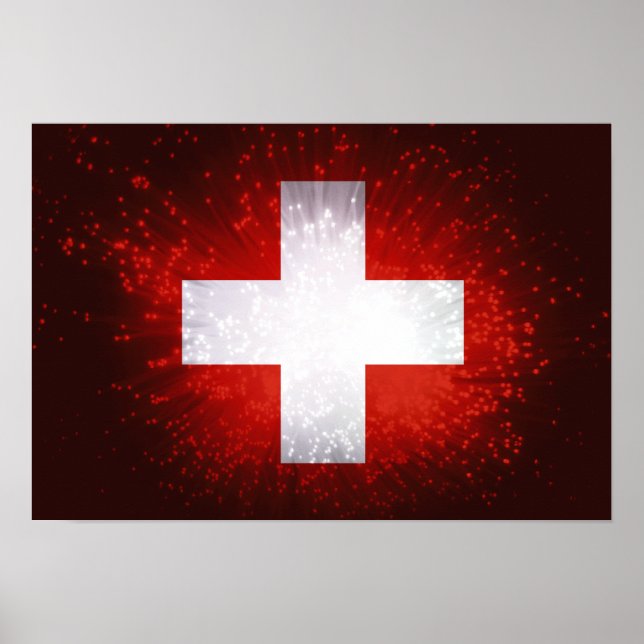 Poster Drapeau Suisse Schweiz (Devant)