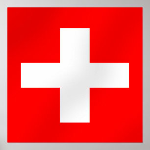 Poster Drapeau suisse Suisse Svizra cadeaux