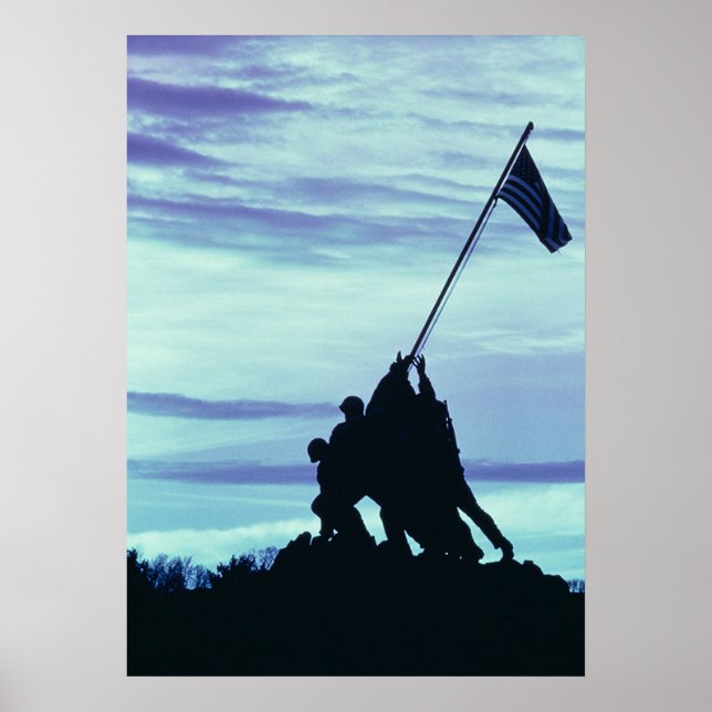 Poster Drapeau sur l'affiche d'Iwo Jima (Devant)