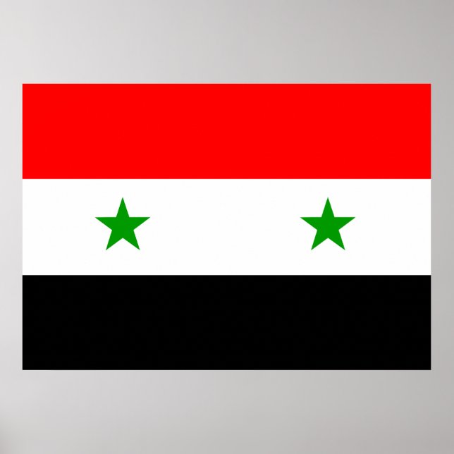 Poster Drapeau Syrie (Devant)