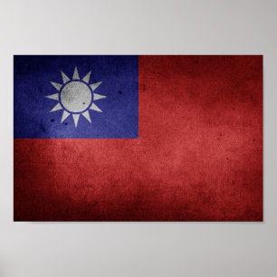 Poster Drapeau Taïwan