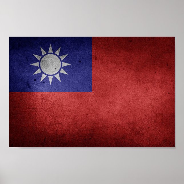 Poster Drapeau Taïwan (Devant)