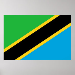 Poster Drapeau tanzanien